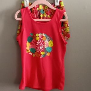 Girls Flamingo Pajama Short Set Size 6